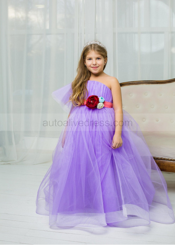 One Shoulder Flower Girl Dress Photoshoot Dress